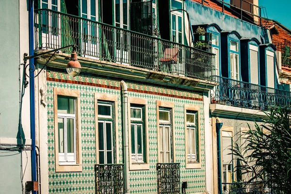 Pohled Fasádu Budovy Centru Lisabonu Portugalsku — Stock fotografie