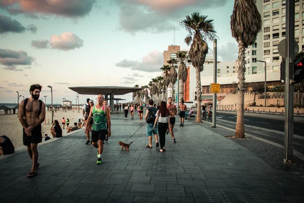 Tel Aviv Israel Octombrie 2020 Vizualizarea Persoanelor Neidentificate Fără Mască — Fotografie, imagine de stoc