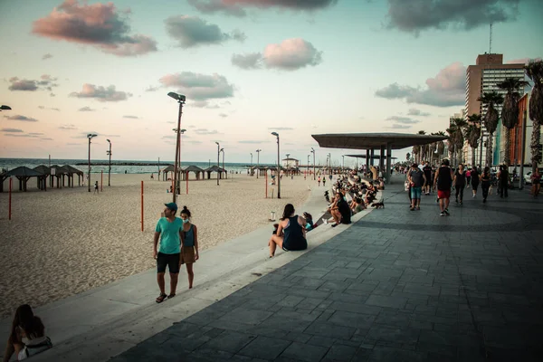 Tel Aviv Israël Oktober 2020 Zicht Van Niet Geïdentificeerde Mensen — Stockfoto