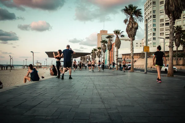 Tel Aviv Israel Október 2020 Ismeretlen Emberek Megtekintése Maszk Nélkül — Stock Fotó