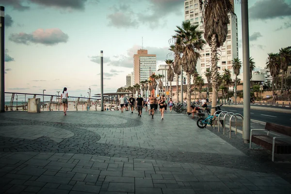 Tel Aviv Israël Octobre 2020 Vue Personnes Non Identifiées Sans — Photo
