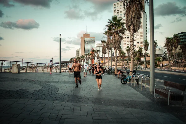 Tel Aviv Israel Október 2020 Ismeretlen Emberek Megtekintése Maszk Nélkül — Stock Fotó