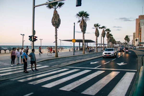 Tel Aviv Israel Octubre 2020 Vista Personas Israelíes Identificadas Caminando — Foto de Stock