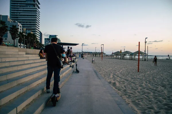 Tel Aviv Israel Oktober 2020 Blick Auf Nicht Identifizierte Israelis — Stockfoto