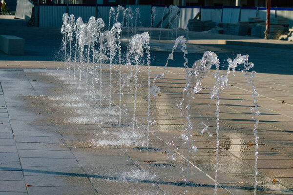 Reims France October 11, 2020 View of a fountain located in the downtown of Reims, a city in the Grand Est region of France and one of the oldest in Europe