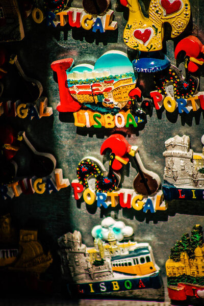 Closeup of decorative item sold in a souvenir shop for tourist in the downtown