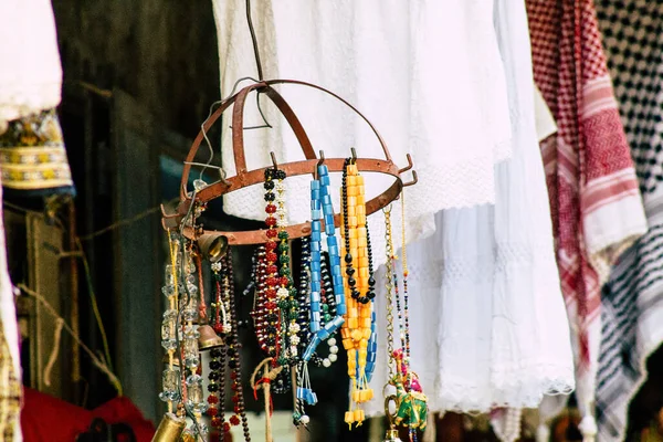 Nahaufnahme Von Dekorativen Gegenständen Die Einem Souvenirladen Für Touristen Der — Stockfoto