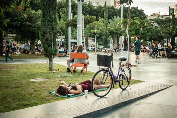 Tel Aviv Srail Ekim 2020 Dizengoff Sirki Nde Oturan Kimliği — Stok fotoğraf