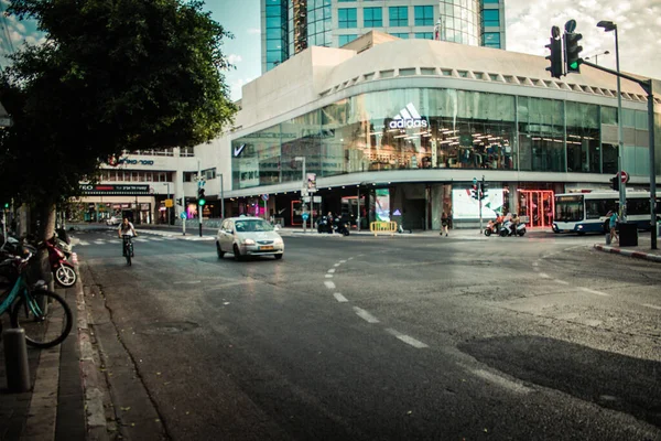 Tel Aviv Israël Oktober 2020 Zicht Lege Straten Van Tel — Stockfoto