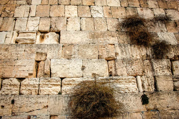 Close Western Wall Wailing Wall Menudo Acortado Kotel Sitio Más — Foto de Stock