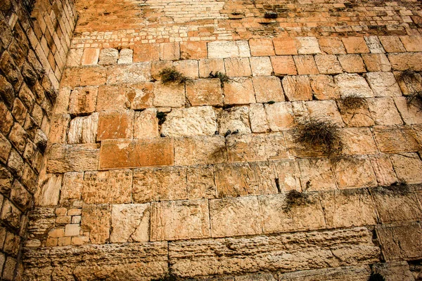 Close Western Wall Wailing Wall Menudo Acortado Kotel Sitio Más — Foto de Stock