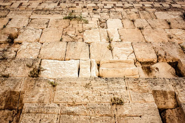 Nahaufnahme Der Westmauer Klagemauer Oft Abgekürzt Kotel Ist Die Religiöseste — Stockfoto