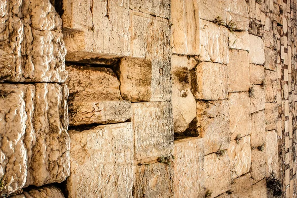 Close up of The Western Wall, Wailing Wall, often shortened to The Kotel is the most religious site in the world for the Jewish people, located in the Old City of Jerusalem