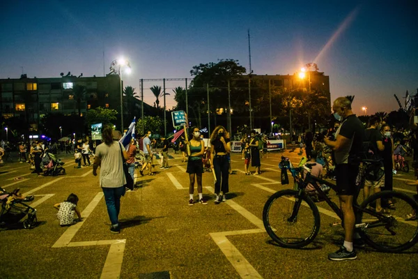 Tel Aviv Srail Ekim 2020 Koronavirüs Salgınına Kilit Altına Alınmasına — Stok fotoğraf