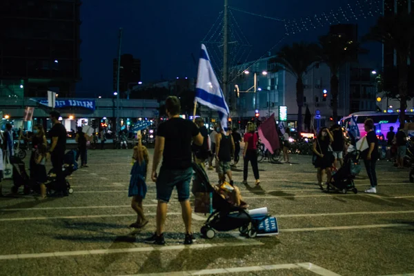 Tel Aviv Israel Octubre 2020 Personas Identificadas Participan Una Protesta —  Fotos de Stock