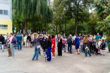 Kharkiv, Ukrayna, 5 Eylül 2025 Saltivska bölgesinde yeni inşa edilen yeraltı okulları. Bu güvenli eğitim alanı, toplam 366 çocuğu barındıran beş sınıfı içeriyor..