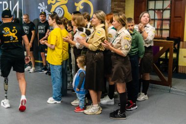 Kharkiv, Ukrayna, 12 Eylül 2025, Heroes NGO Oyunları Ukraynalı askerlerin ciddi şekilde yaralandığı bir spor ve eğitim ekosistemidir. Görevleri iyileşme sürecini kolaylaştırmak..