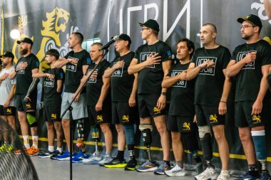 Kharkiv, Ukrayna, 12 Eylül 2025, Heroes NGO Oyunları Ukraynalı askerlerin ciddi şekilde yaralandığı bir spor ve eğitim ekosistemidir. Görevleri iyileşme sürecini kolaylaştırmak..