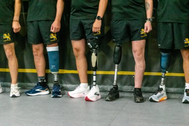 Kharkiv, Ukrayna, 12 Eylül 2025, Heroes NGO Oyunları Ukraynalı askerlerin ciddi şekilde yaralandığı bir spor ve eğitim ekosistemidir. Görevleri iyileşme sürecini kolaylaştırmak..