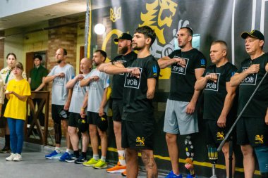 Kharkiv, Ukrayna, 12 Eylül 2025, Heroes NGO Oyunları Ukraynalı askerlerin ciddi şekilde yaralandığı bir spor ve eğitim ekosistemidir. Görevleri iyileşme sürecini kolaylaştırmak..