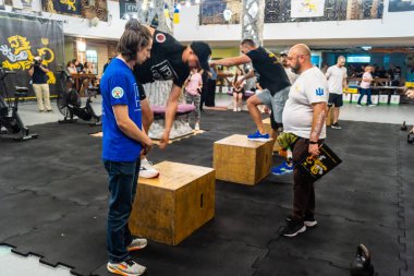 Kharkiv, Ukrayna, 12 Eylül 2025, Heroes NGO Oyunları Ukraynalı askerlerin ciddi şekilde yaralandığı bir spor ve eğitim ekosistemidir. Görevleri iyileşme sürecini kolaylaştırmak..