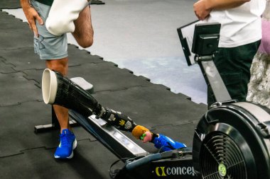 Kharkiv, Ukrayna, 12 Eylül 2025, Heroes NGO Oyunları Ukraynalı askerlerin ciddi şekilde yaralandığı bir spor ve eğitim ekosistemidir. Görevleri iyileşme sürecini kolaylaştırmak..