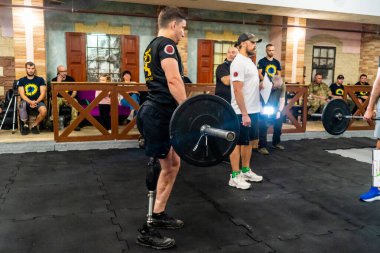 Kharkiv, Ukrayna, 12 Eylül 2025, Heroes NGO Oyunları Ukraynalı askerlerin ciddi şekilde yaralandığı bir spor ve eğitim ekosistemidir. Görevleri iyileşme sürecini kolaylaştırmak..