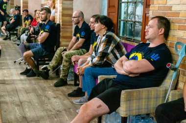 Kharkiv, Ukrayna, 12 Eylül 2025, Heroes NGO Oyunları Ukraynalı askerlerin ciddi şekilde yaralandığı bir spor ve eğitim ekosistemidir. Görevleri iyileşme sürecini kolaylaştırmak..