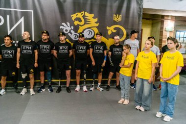 Kharkiv, Ukrayna, 12 Eylül 2025, Heroes NGO Oyunları Ukraynalı askerlerin ciddi şekilde yaralandığı bir spor ve eğitim ekosistemidir. Görevleri iyileşme sürecini kolaylaştırmak..