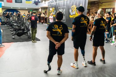 Kharkiv, Ukrayna, 12 Eylül 2025, Heroes NGO Oyunları Ukraynalı askerlerin ciddi şekilde yaralandığı bir spor ve eğitim ekosistemidir. Görevleri iyileşme sürecini kolaylaştırmak..