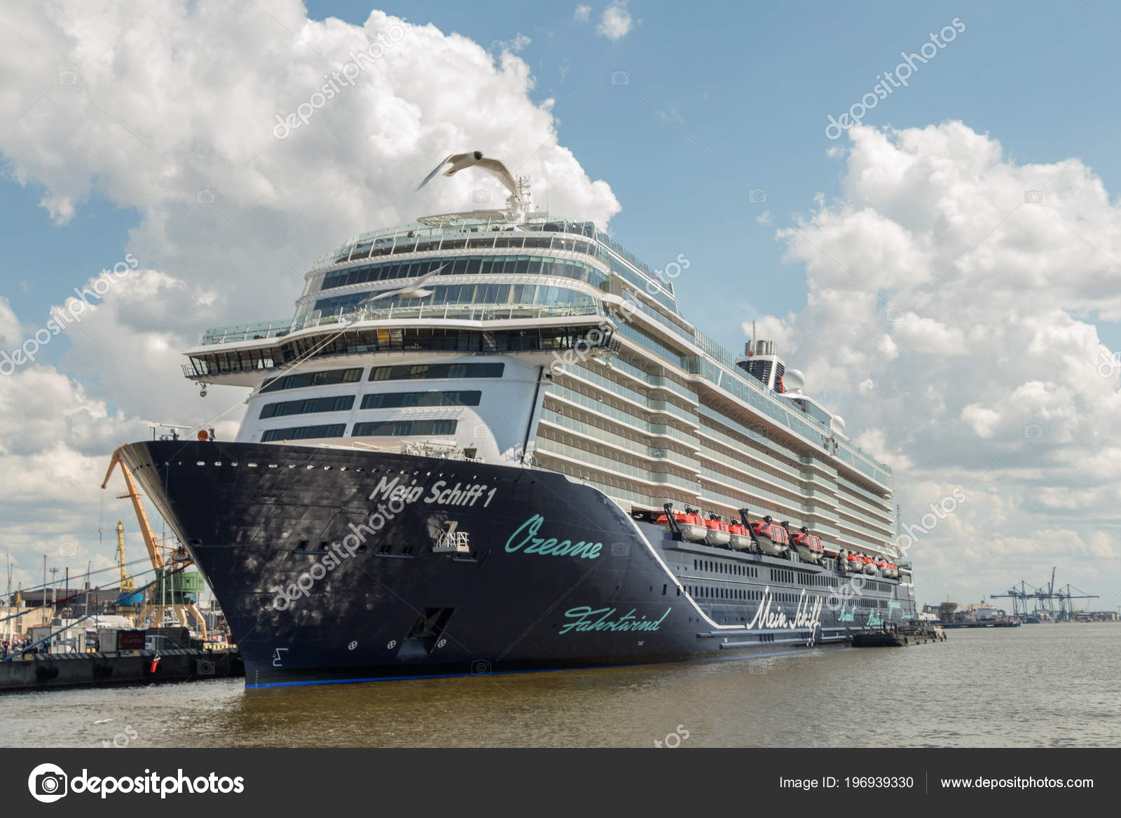 Klaipeda Lithuania 2018 Newly Arrived Impressive Cruise Ship