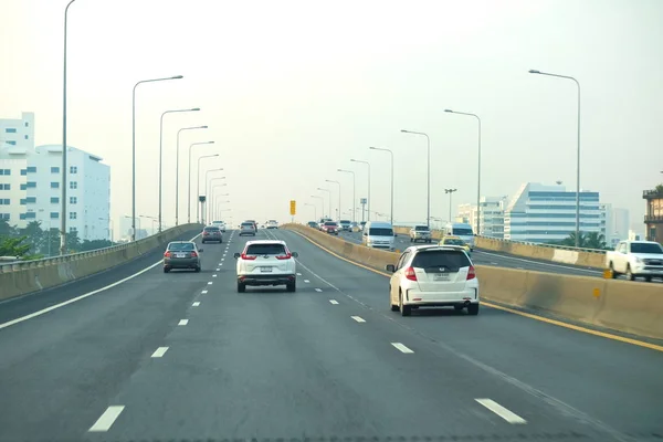 Bangkok Thailand Oktober 2018 Auto Verkeer Sirat Expressway Bangkok Ochtend — Stockfoto