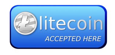 Litecoin simgesi afiş metin 