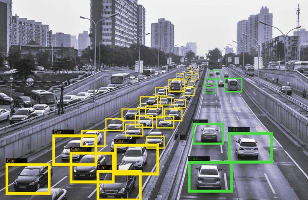 Machine Learning Para Identificar Tecnología Objetos Concepto Sistema Control Inteligencia — Foto de Stock