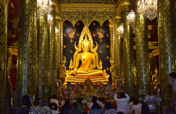 Phra Buddha Chinnarat Buddha Szobor Wat Phra Sri Rattana Mahathat — Stock Fotó