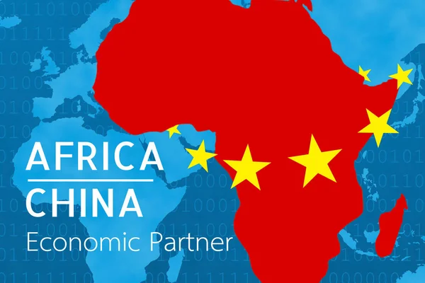 Image Conceptuelle Des Relations Économiques Chine Afrique Commerce Bilatéral Chine — Photo