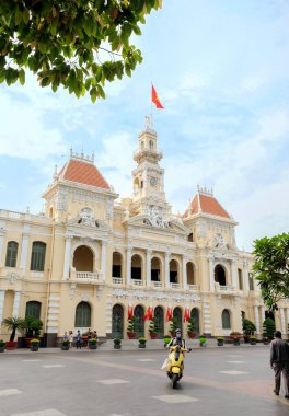 Ho Chi Minh City, Vietnam - 29 Nisan 2018: Ho Chi Minh City Hall