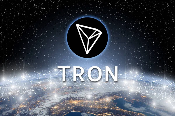 Yüzen dünya ağı, bir Cryptocurrency blockchain platformu, dijital para Tron para kavramı