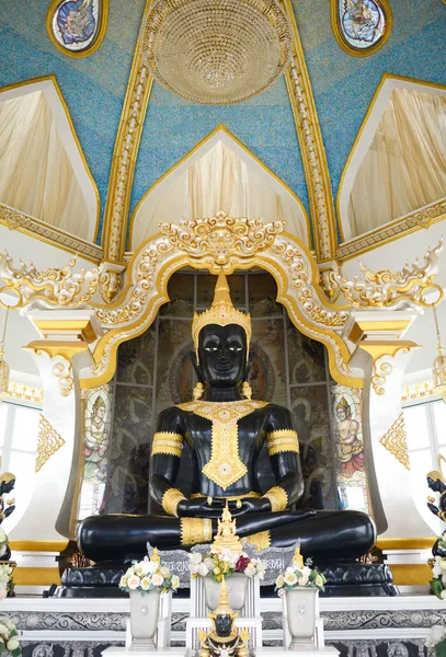 Khonkaen Tailandia Junio 2018 Imagen Buda Negro Templo Wat Thung — Foto de Stock