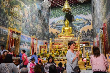 Samphran, Nakon Pathom, Thailand - April 3, 2018. Luang Pho Wat Rai Khing Buddha Image at Wat Rai Khing ( Wat Rai King, Wat Mongkhon Chindaram)