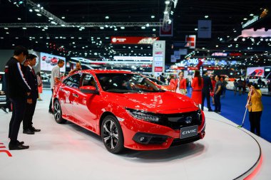 Bangkok, Tayland-Nisan 03, 2018: Bangkok motor show 'da Honda sergi standında 2018 Bangkok, Tayland.