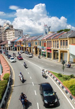 George Town, Malezya-11 Kasım: George Town, Penang, Malaysia 'daki miras evleri. George Town, Malezya 'nın en popüler yerlerinden biridir. 11 Kasım 2009