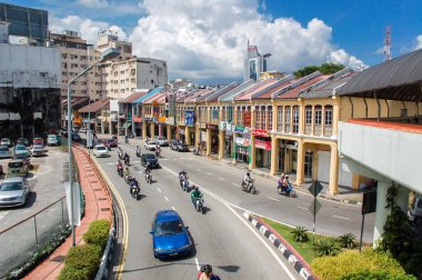 George Town, Malezya-11 Kasım: George Town, Penang, Malaysia 'daki miras evleri. George Town, Malezya 'nın en popüler yerlerinden biridir. 11 Kasım 2009
