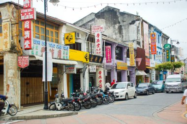    George Town, Malezya-11 Kasım: Georgetown 'da Heritage Houses, UNESCO miras bölgeleri, Penang. 11 Kasım 2009