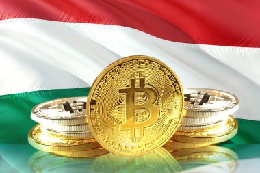 İrlanda'nın bayrak, Cryptocurrency, dijital para kavramı fotoğraf sikkelerinde Bitcoin