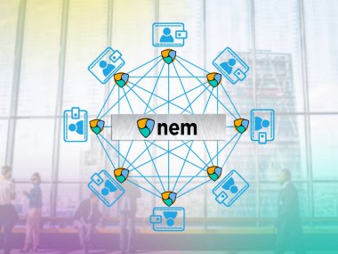Nem sikke, bir Cryptocurrency blockchain platformu, dijital para sembol Xem kavramı 
