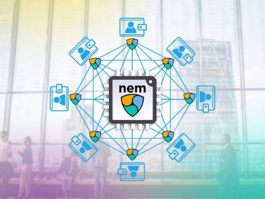Nem sikke, bir Cryptocurrency blockchain platformu, dijital para sembol Xem kavramı 