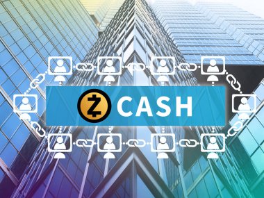 Zcash kavramı. Kripto para biriminin güvenli zinciri. Dijital para