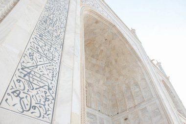 Details of Wall of Taj Mahal in Agra, India