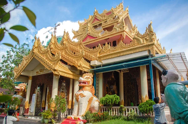 Dhammikarama Birmańska Świątynia Penang Malezja — Zdjęcie stockowe